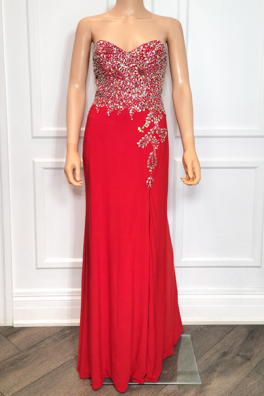 Robe bustier perlée avec châle