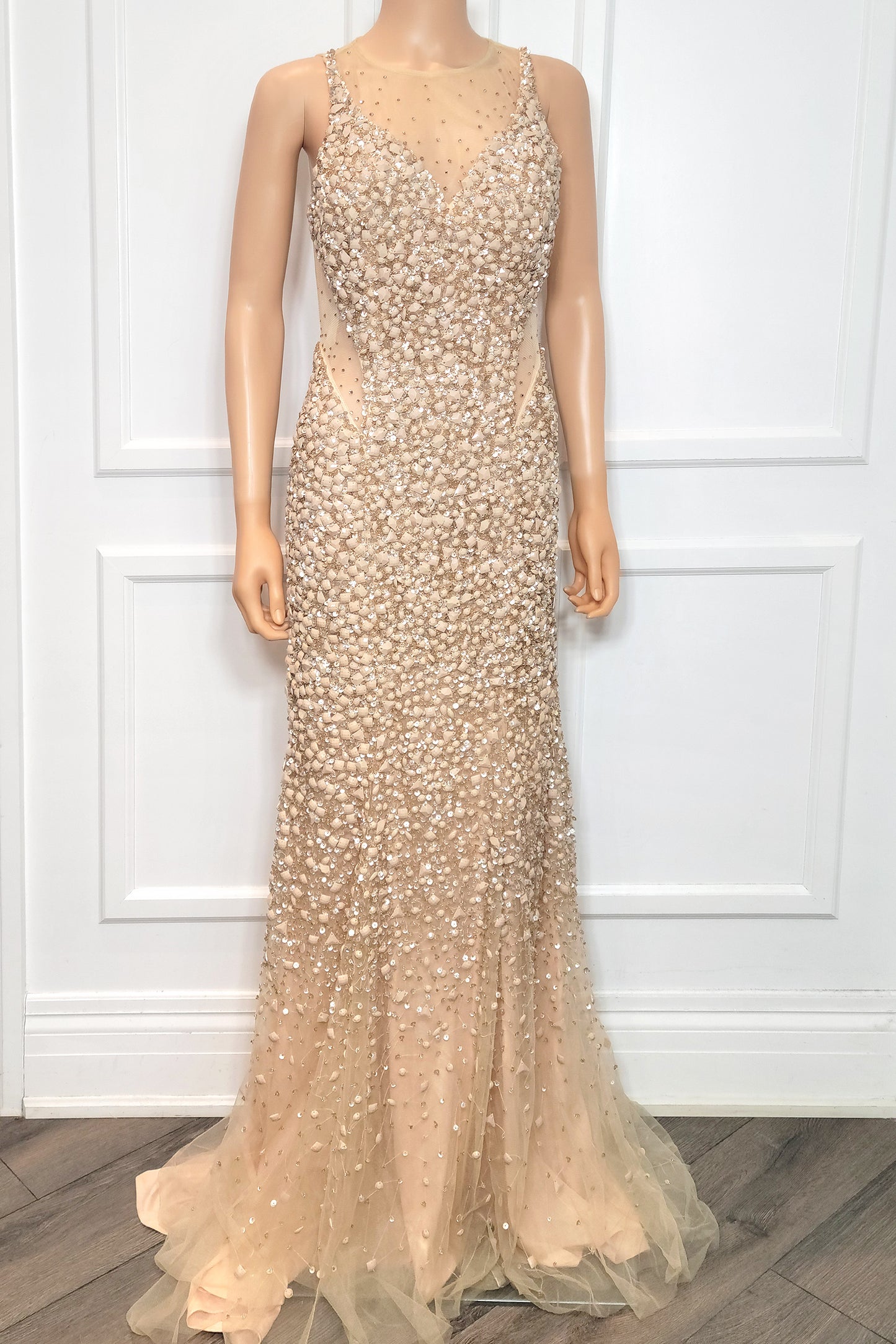 Luxury Hand Beaded Mermaid Gown
