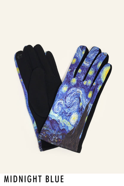 Gants pour écran tactile SMS - La nuit étoilée