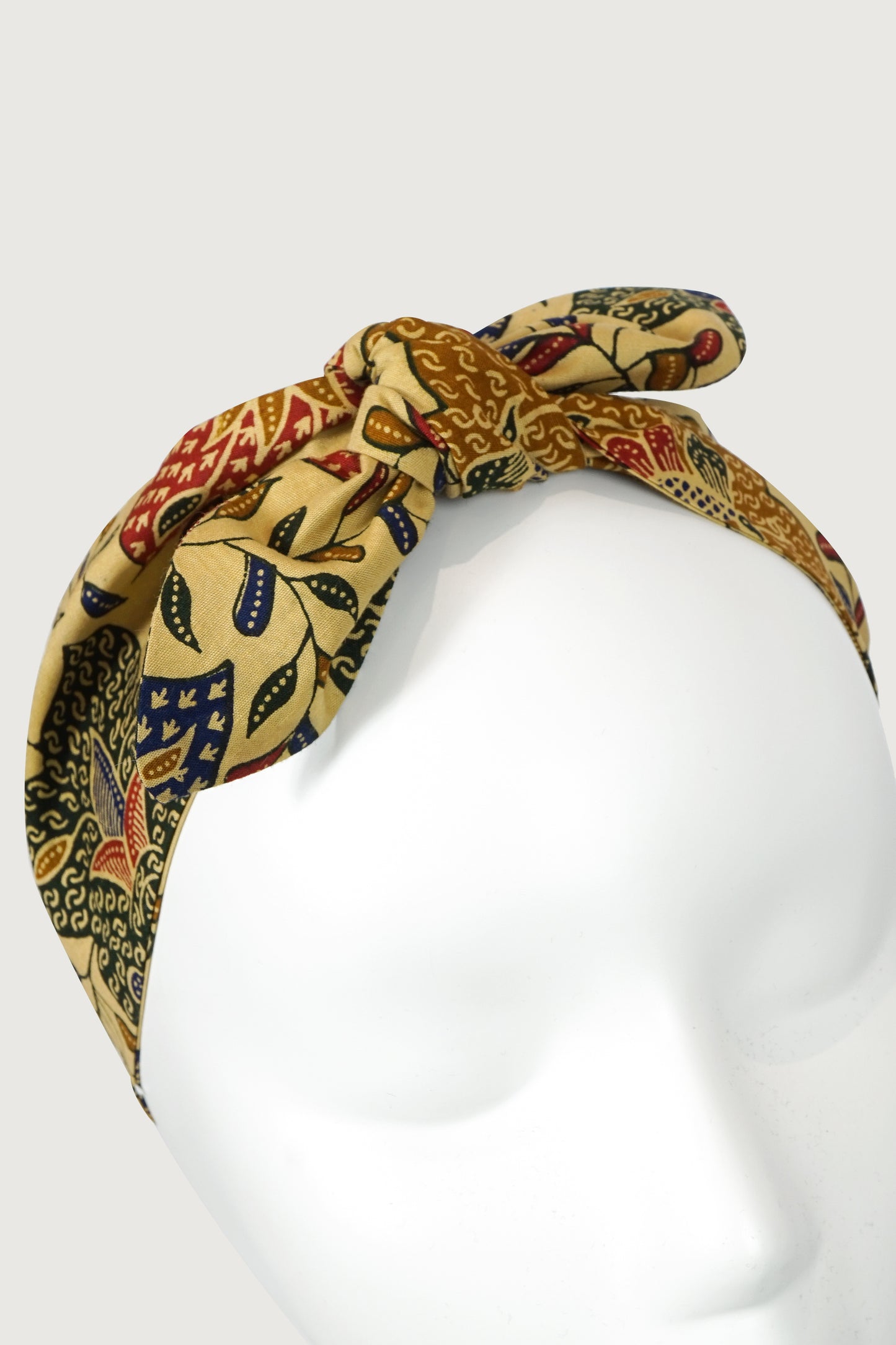 Oriental Floral Print Wide Headband