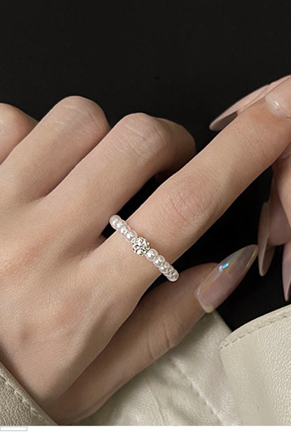 Cubic Ball Pearl Ring